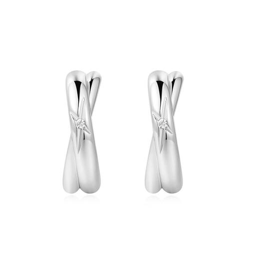  Dusk Divas - Argent / Rhodié - Zircone - 1,5cm